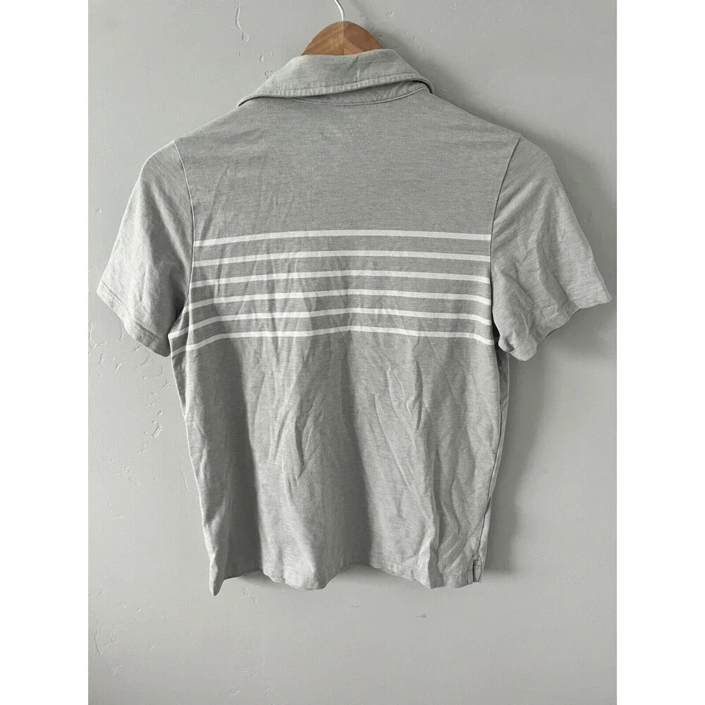Vineyard Vines Edgartown‎ Grey Striped Polo Shirt Boys Size Small L 16 Whale